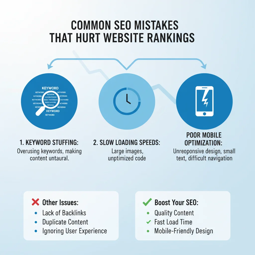 Common SEO mistakes that hurt website rankings