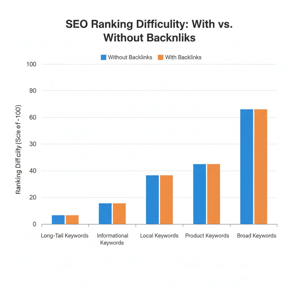 Infographic showing Moz study statistics on backlinks and rankings with percentages and correlation data