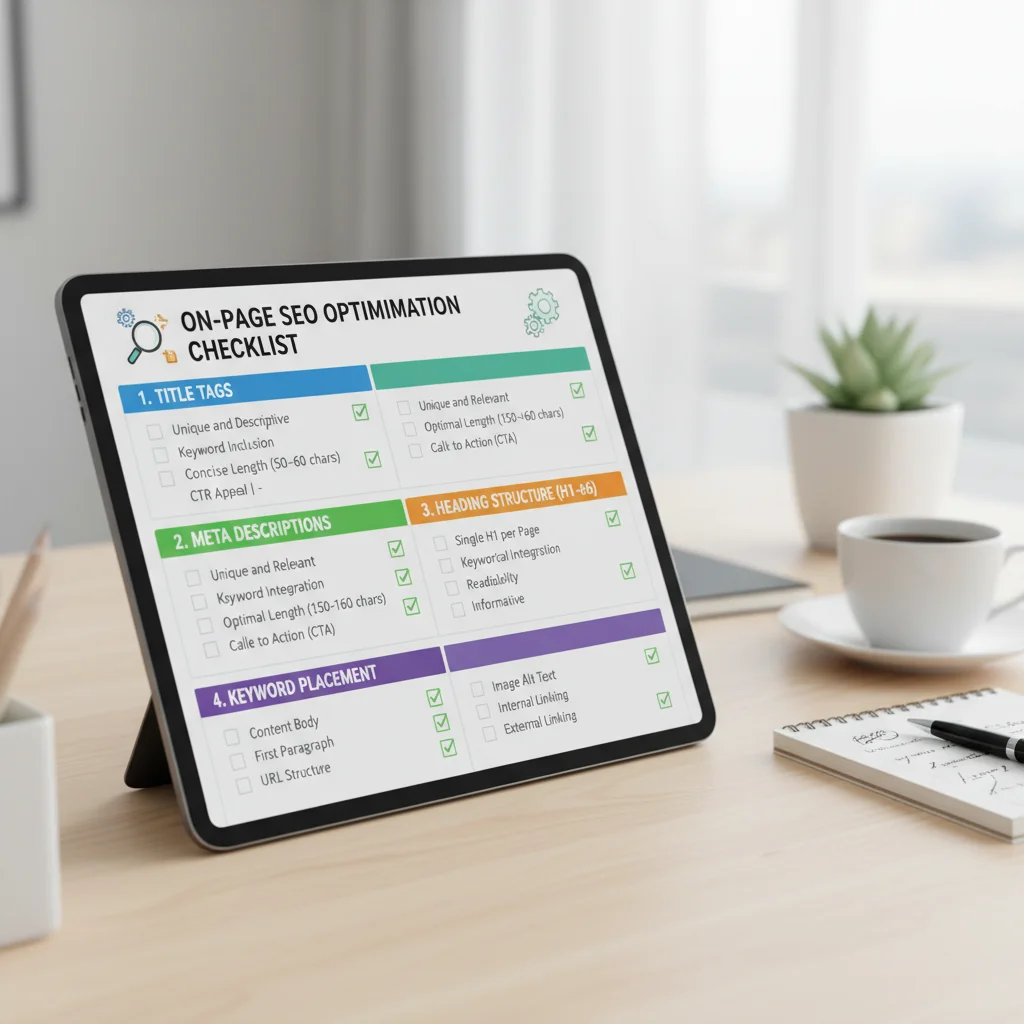 SEO monitoring dashboard displaying ranking improvements and traffic growth metrics