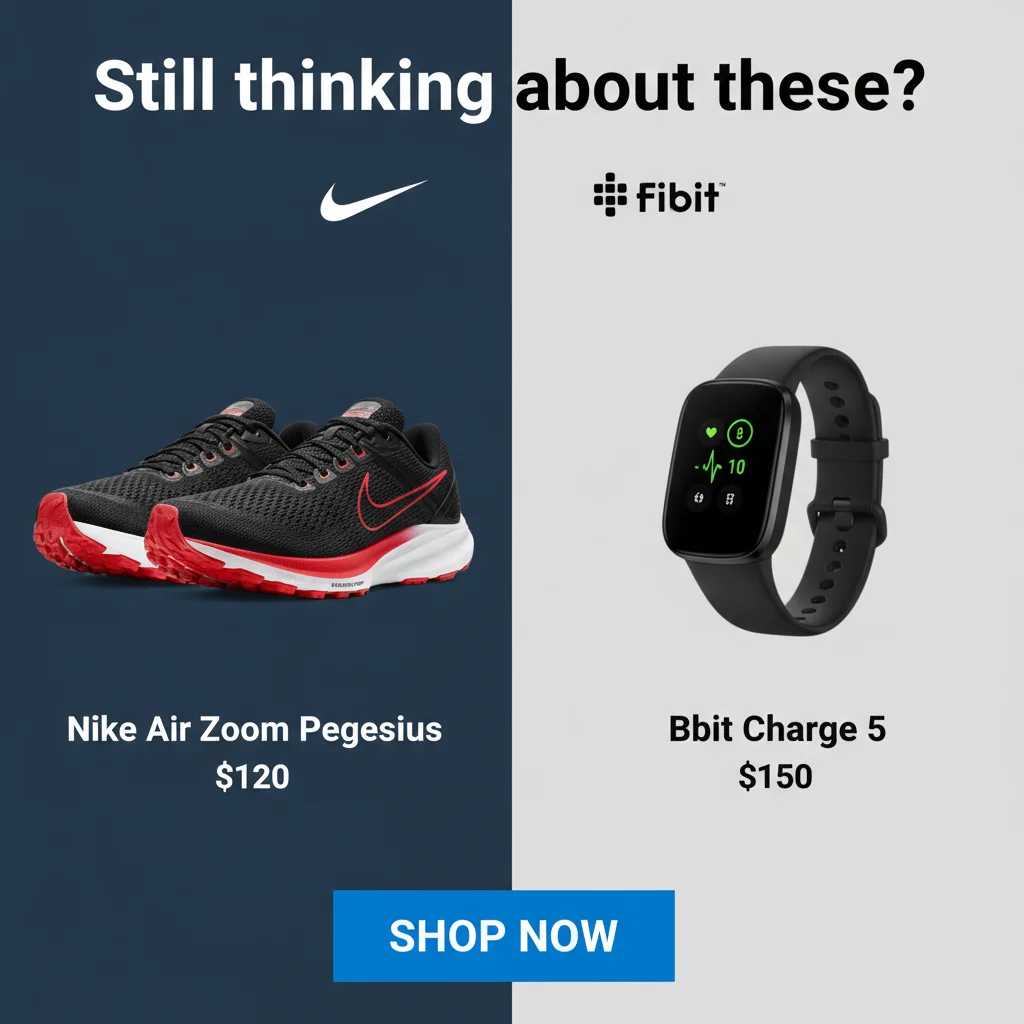 Dynamic remarketing ad examples showing personalised product recommendations based on browsing history