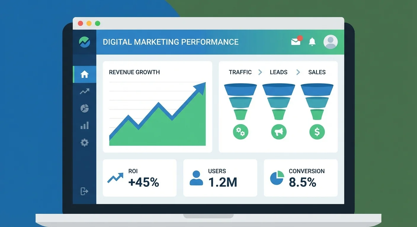Website optimisation driving business objectives with performance metrics