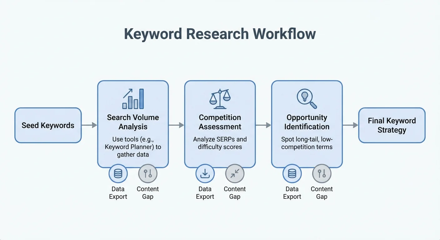 Keyword tracking dashboard showing ranking improvements over time