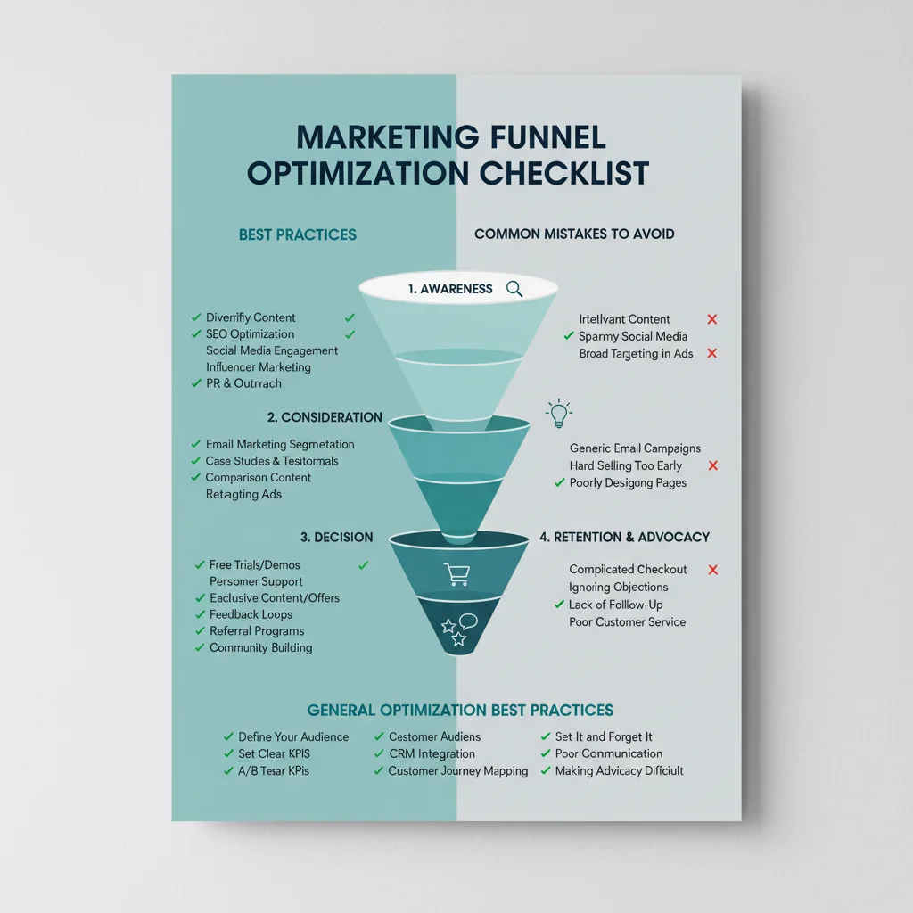 Marketing funnel optimization checklist and best practices