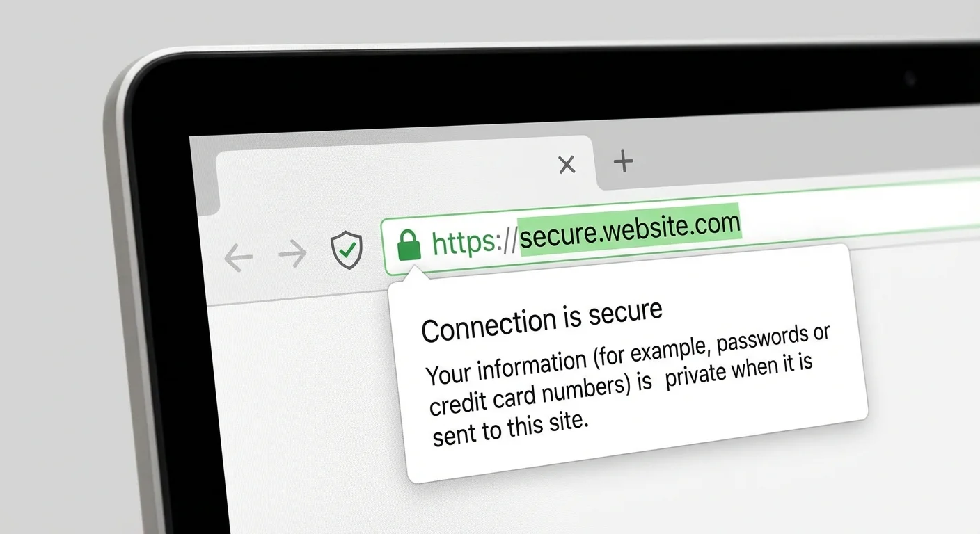 HTTPS security certificate and SSL implementation on website
