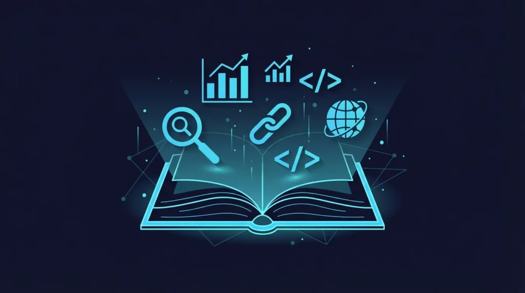 SEO glossary reference guide illustration