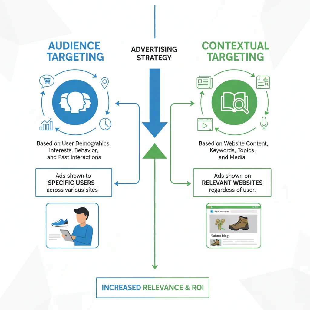 Google Display Network targeting types comparison infographic