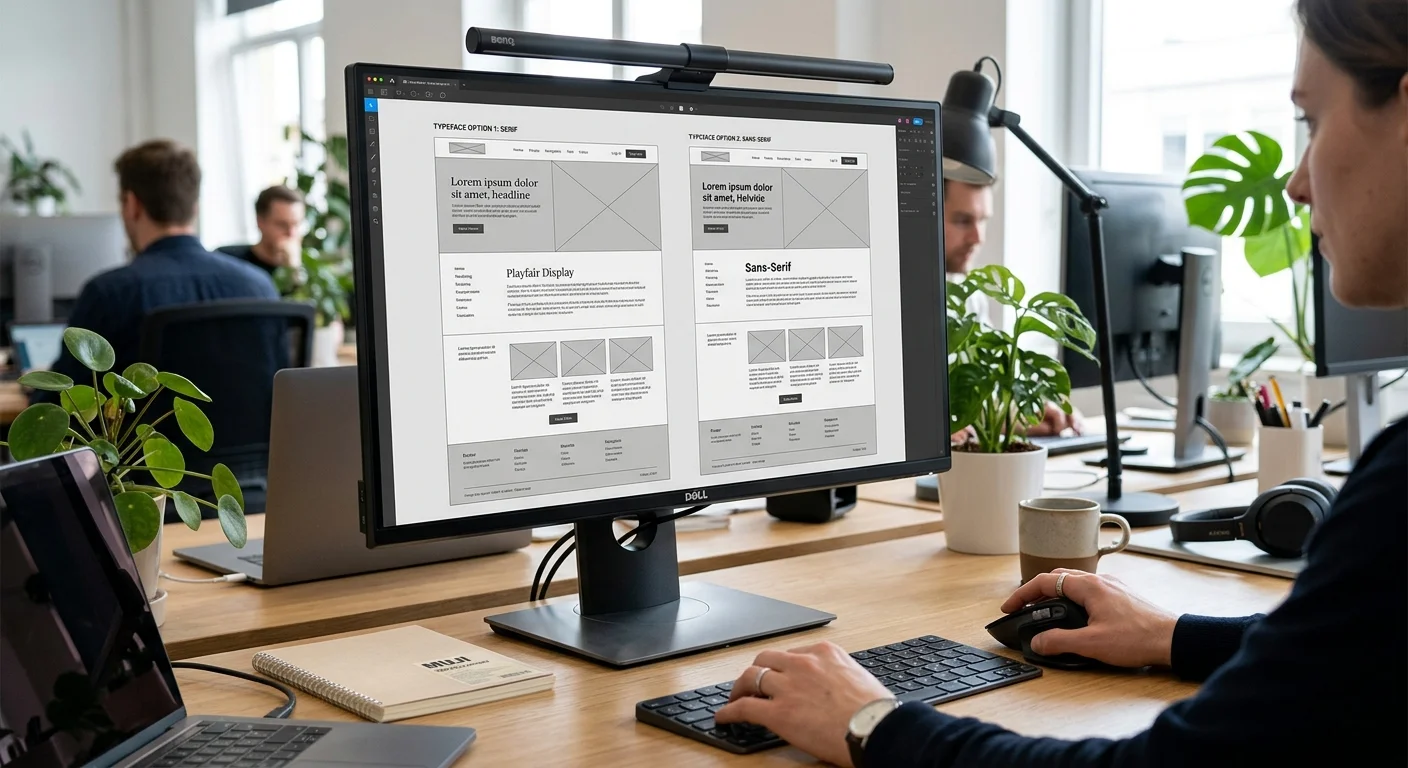 Comparing serif and sans-serif typefaces for web design