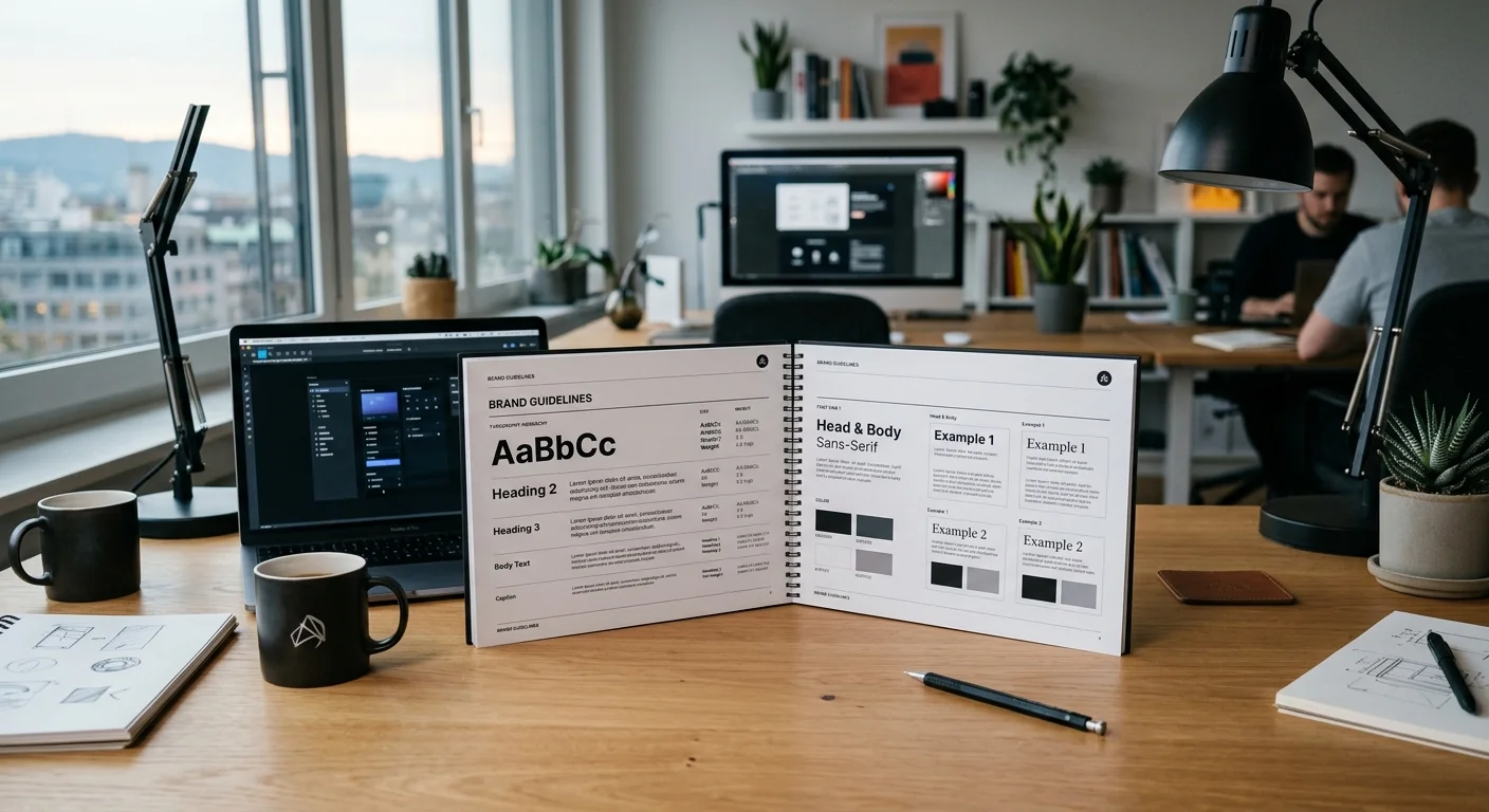 Typography hierarchy and font pairing examples for websites