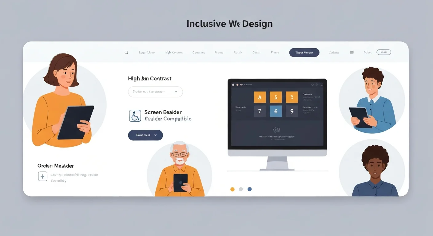 Accessible and inclusive website design with high contrast and keyboard navigation